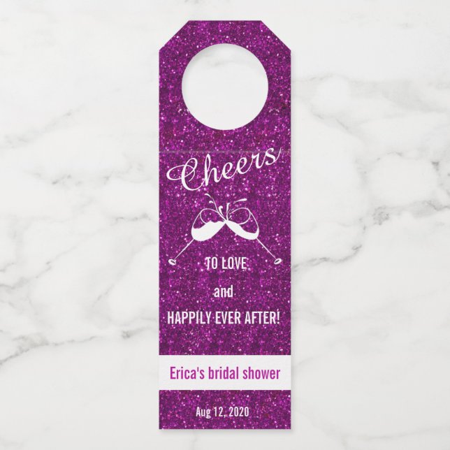 Liebe Brautparty einladen Flaschenanhänger (Vorderseite)