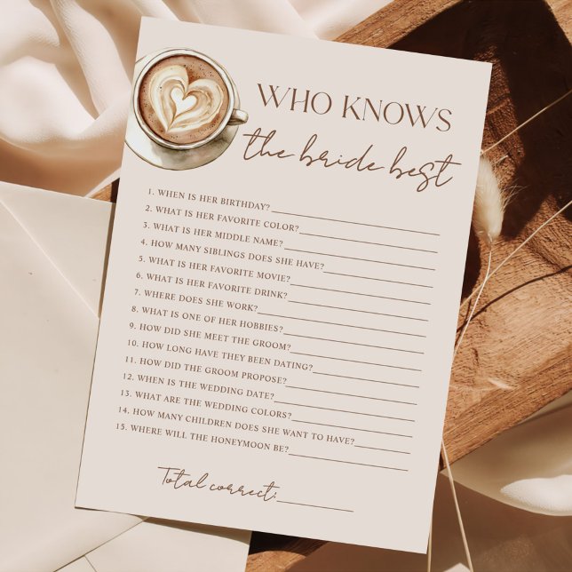 Liebe Brautparty für Kaffeeliebhaber Feiertagskarte (Von Creator hochgeladen)