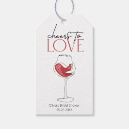 Liebe | Brautparty zur Weinverkostung Geschenkanhänger