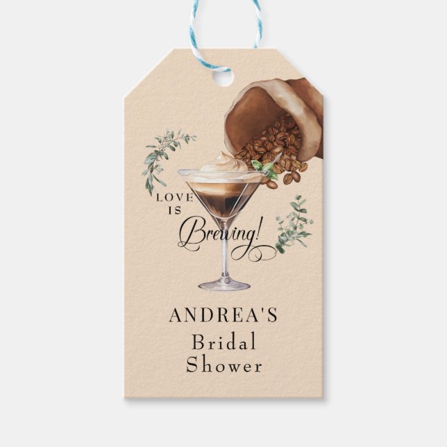 Liebe Brechen | Espresso | Martini | Duschvorzug Geschenkanhänger (Vorderseite)