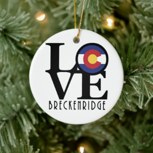 LIEBE Breckenridge Colorado Keramik Ornament