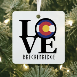 LIEBE Breckenridge Colorado Ornament Aus Metall