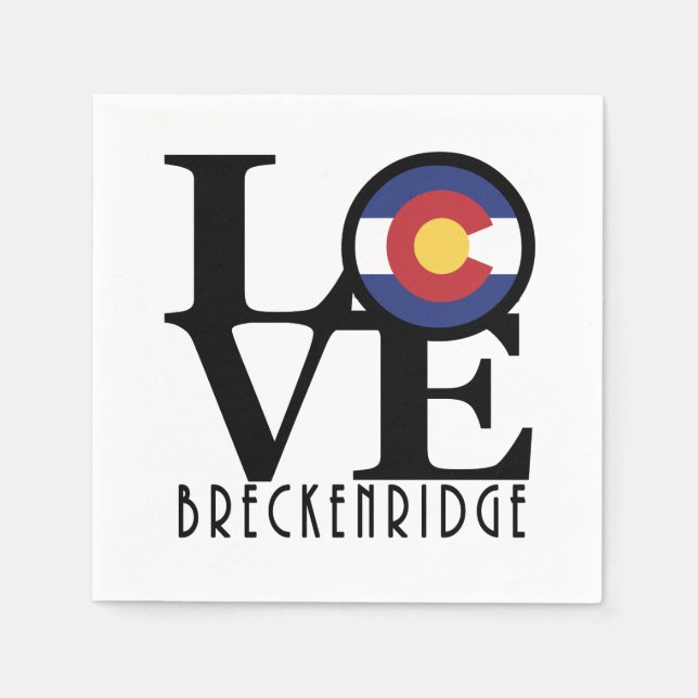 LIEBE Breckenridge Colorado Serviette (Vorderseite)