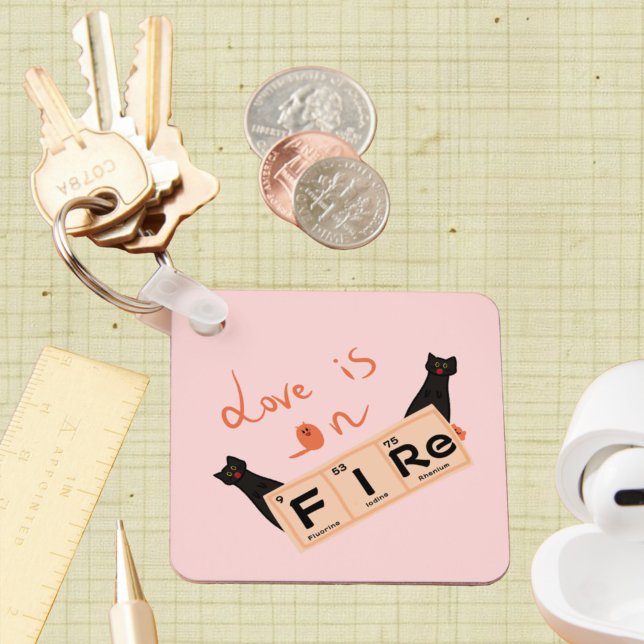 Liebe brennt | Funny Schlüsselanhänger (Von Creator hochgeladen)