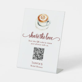 Liebe Brewing Share der Liebe Fotos QR-Code Sockelschild