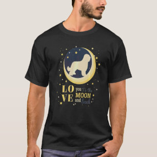 Liebe Briard Hund zum Mond T-Shirt