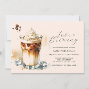 Liebe bricht Einladungen Iced Coffee Brautparty