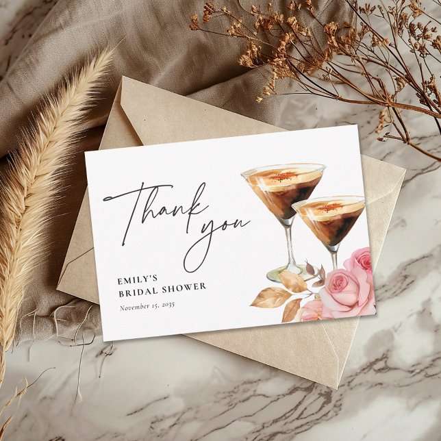 Liebe bricht elegantes Brautparty Dankeskarte (Von Creator hochgeladen)