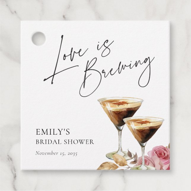 Liebe bricht elegantes Brautparty Geschenkanhänger (Vorderseite)