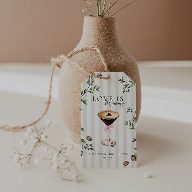 Liebe bricht | Espresso Martini Brautparty Geschenkanhänger (Von Creator hochgeladen)