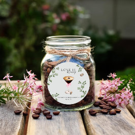 Liebe bricht | Espresso Martini Brautparty Runder Aufkleber