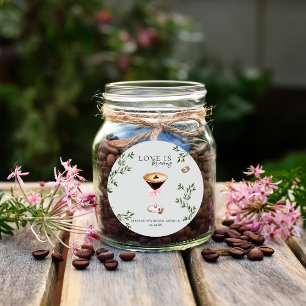 Liebe bricht   Espresso Martini Brautparty Runder Aufkleber