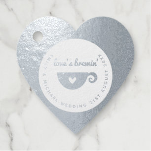 Liebe bricht Hochzeit Bridal Real Foil Geschenkanhänger