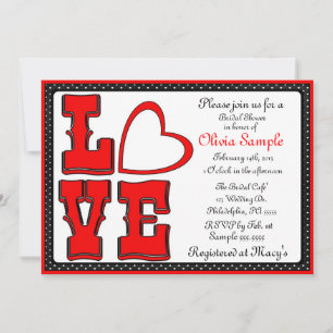 Liebe Bridal Dusche Einladung