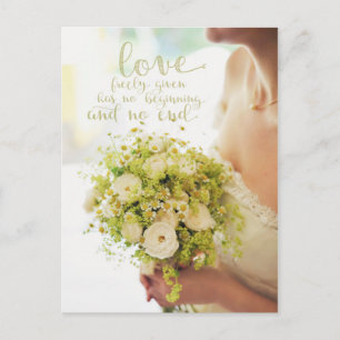 Liebe Bride Blume Hochzeit Postkarte