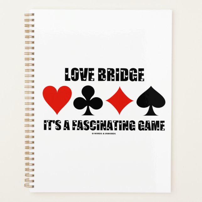Liebe Bridge Es ist ein faszinierender Game Card A Planer (Vorderseite)