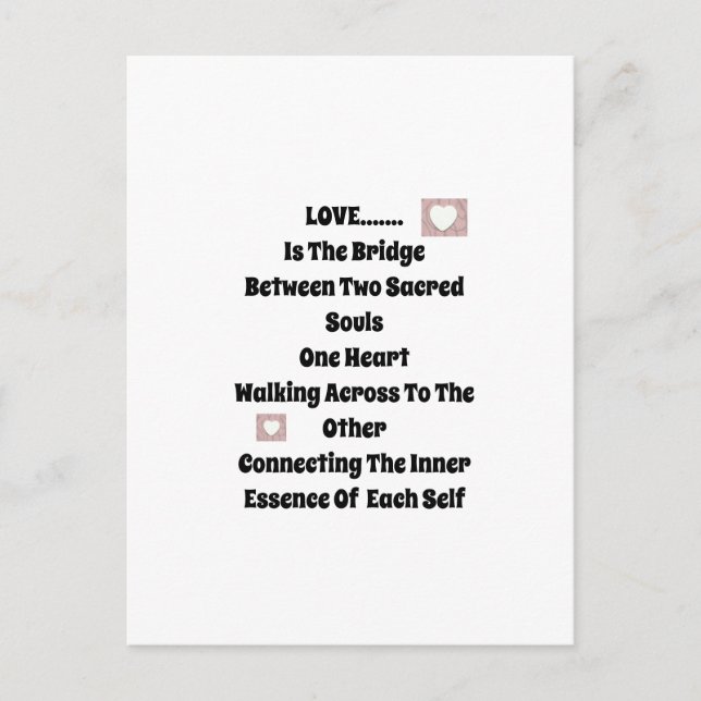 Liebe Bridge Postkarte (Vorderseite)