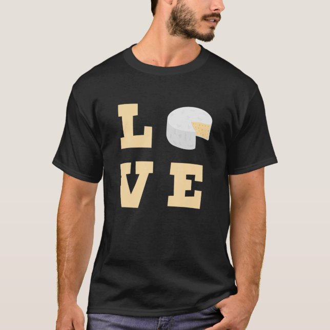 Liebe Brie Cheese Funny Cheesy Food Lover T-Shirt (Vorderseite)
