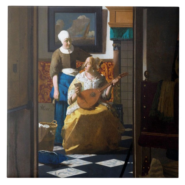 Liebe Brief, Johannes Vermeer Fliese (Vorderseite)