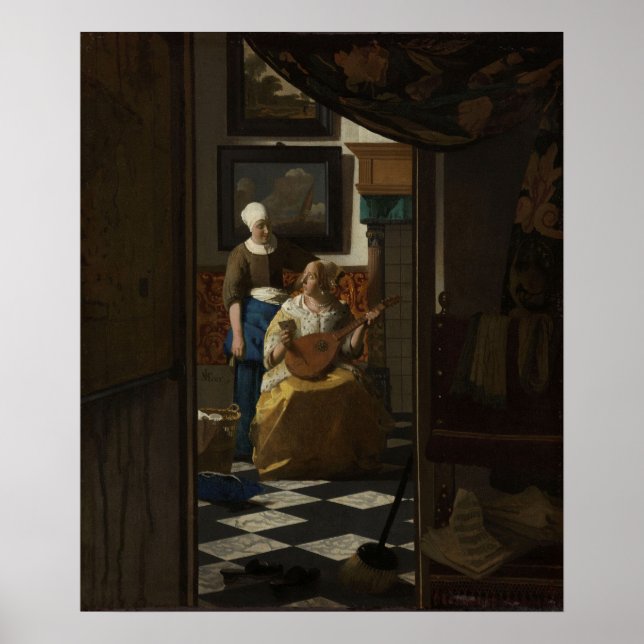 Liebe Brief — Vermeer (Rijksmuseum) Poster (Vorne)