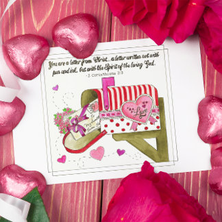 Liebe Brief von Christus Inspiration Postkarte