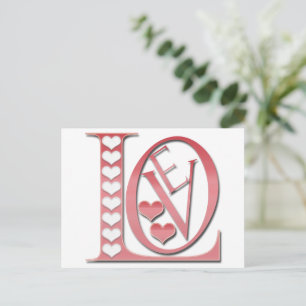 Liebe Briefe mit Herzen von Shirley Taylor Postkarte