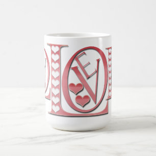 Liebe Briefe mit Herzen von Shirley Taylor Tasse