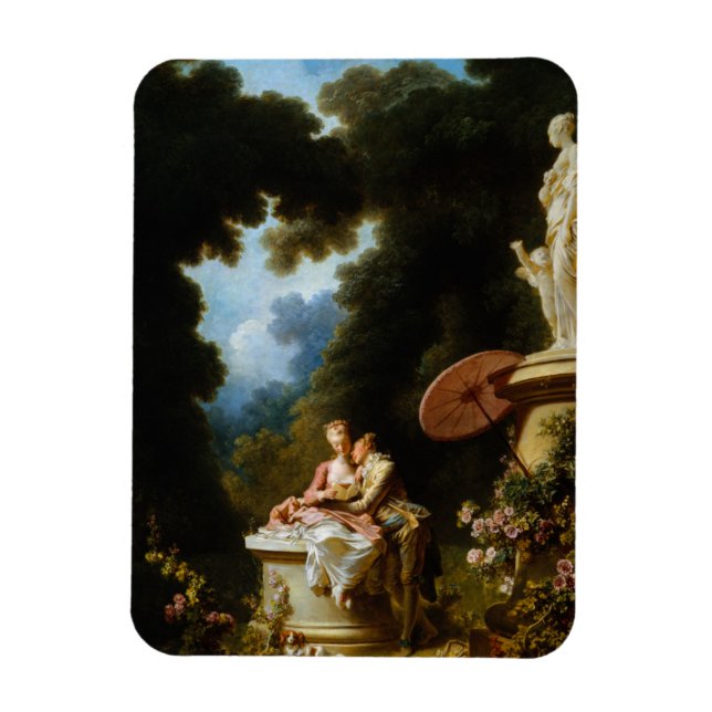 Liebe Briefe von Jean Honore Fragonard Magnet (Vertikal)