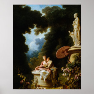 Liebe Briefe von Jean Honore Fragonard Poster