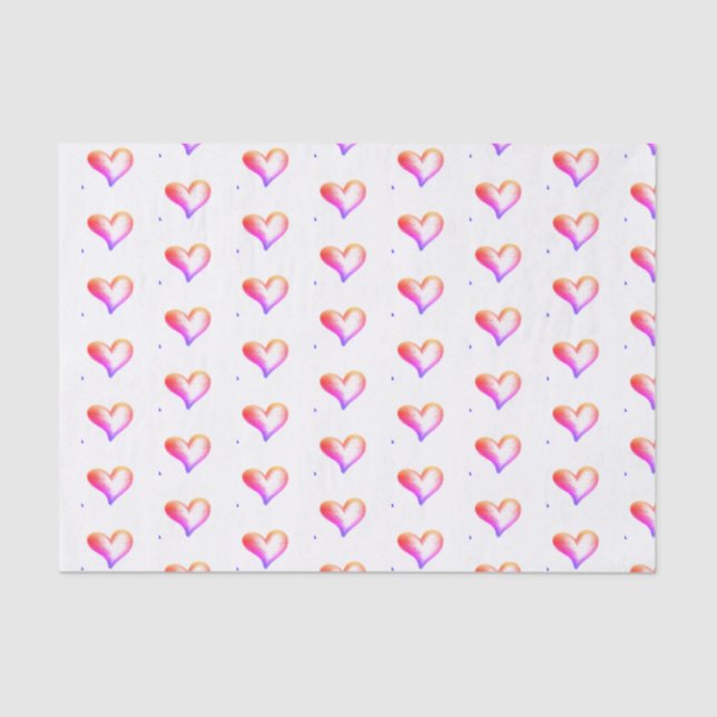 Liebe Bright Hearts Seidenpapier (Vorderseite)