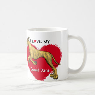Liebe-Brindle großer Däne Tasse