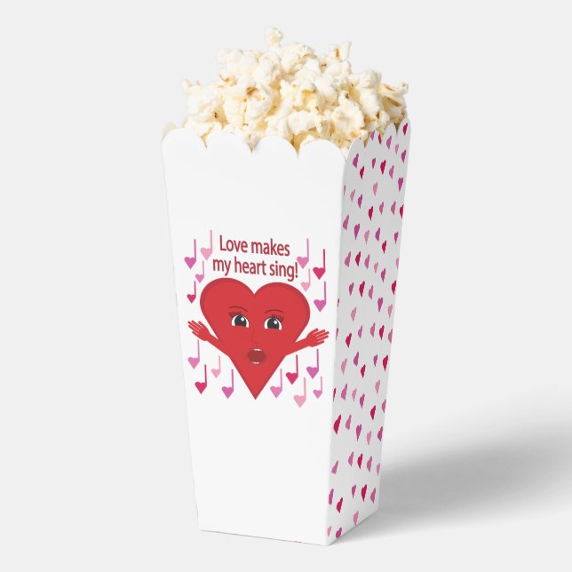 "Liebe bringt mir das Herz zum singen!" Gesangsher Geschenkschachtel (Geplatzt)