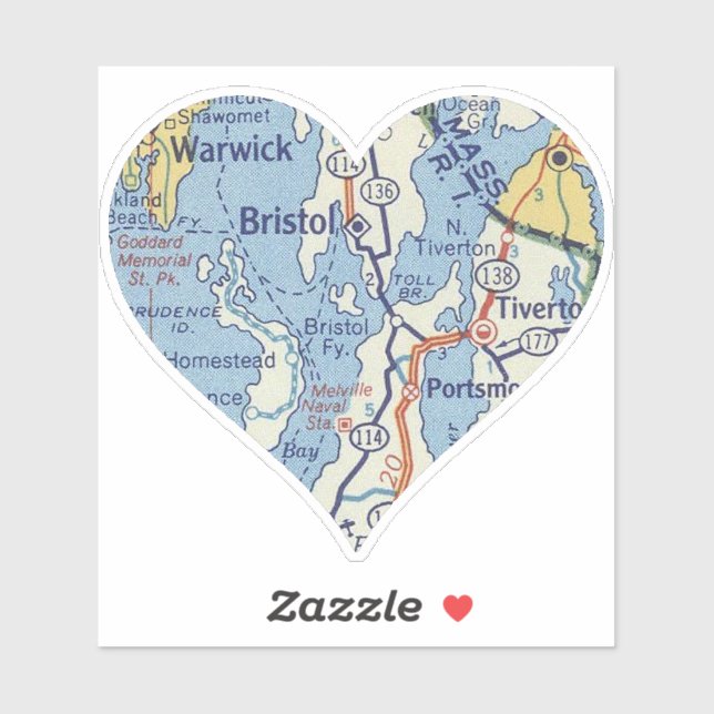 Liebe Bristol RI Aufkleber (Blatt)