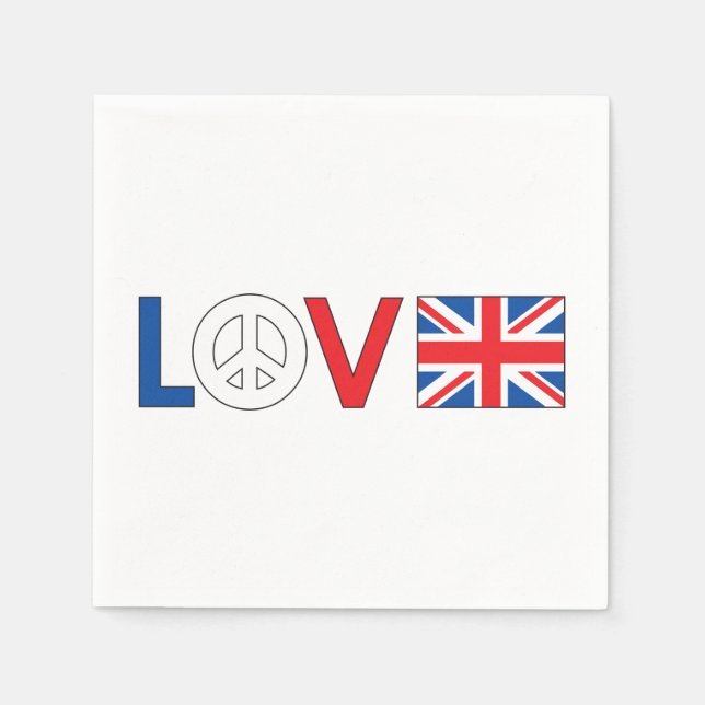 Liebe Britain Paper Napkins Serviette (Vorderseite)