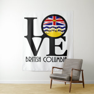 LIEBE British Columbia Wandteppich