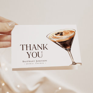 Liebe brodelt Espresso Martini Junggesellinnenabsc Dankeskarte