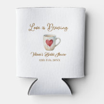 Liebe brodelt weiße Kaffeetasse Herz Brautparty