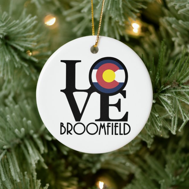 LIEBE Broomfield Colorado Keramik Ornament (Baum)