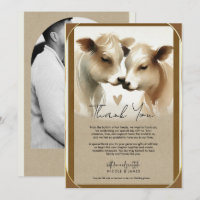 Liebe Brown Cream Country Wedding Danke