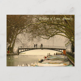 Liebe-Brücke, Annecy, Frankreich Postkarte