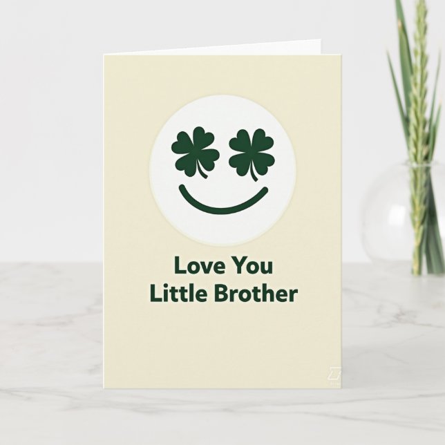 Liebe Bruder Clover Eyes Karte (Vorderseite)