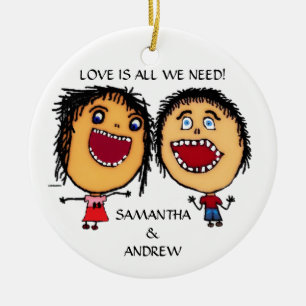 Liebe Bruder und Schwester Custom Weihnachten Keramik Ornament