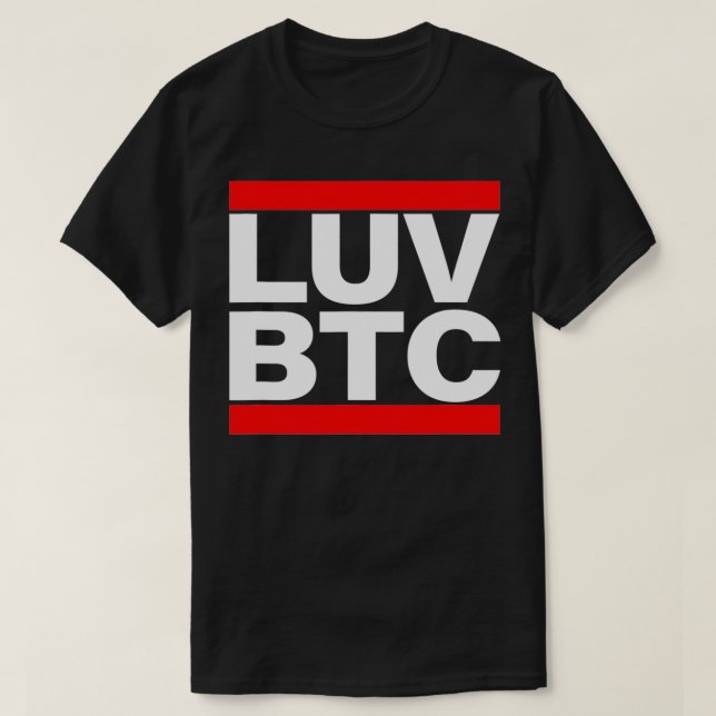 Liebe BTC Bitcoin Kryptowährung  T-Shirt (Design vorne)