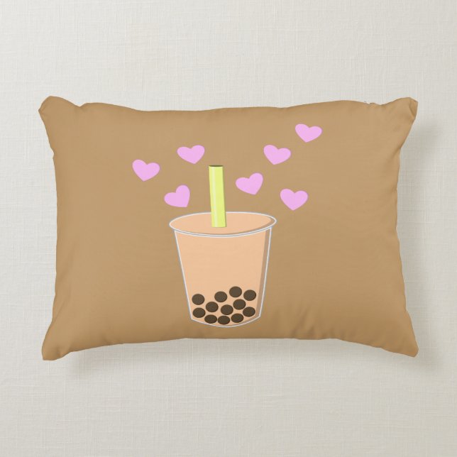 Liebe Bubble Tee Zierkissen (Vorderseite)