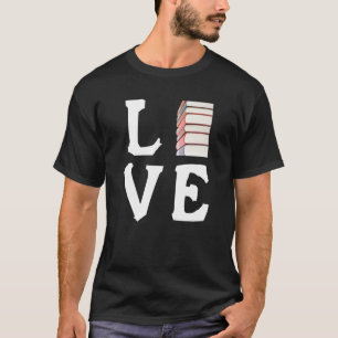Liebe Bücher Buch Nerd Literatur Tshirt Lesen Gesc