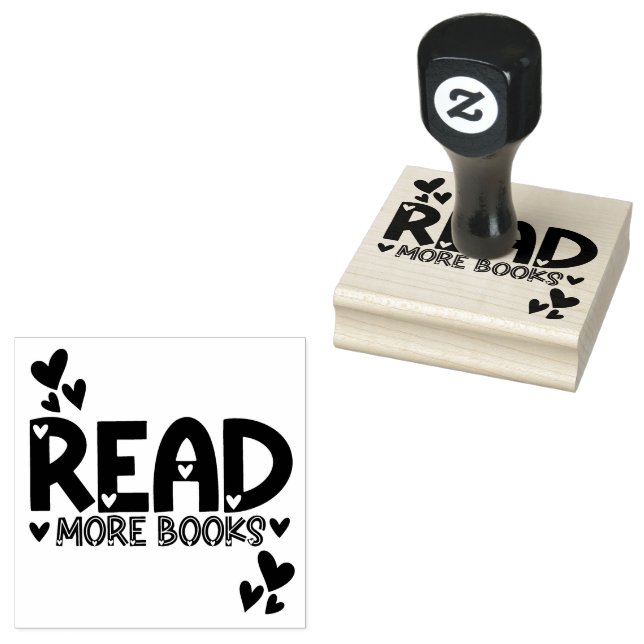 Liebe Bücher lesen Gummistempel (Stempel)