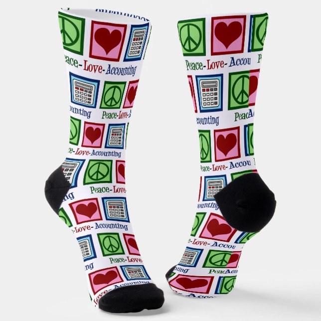 Liebe Buchführung Niedlicher Buchhalter Socken (Gewinkelt)