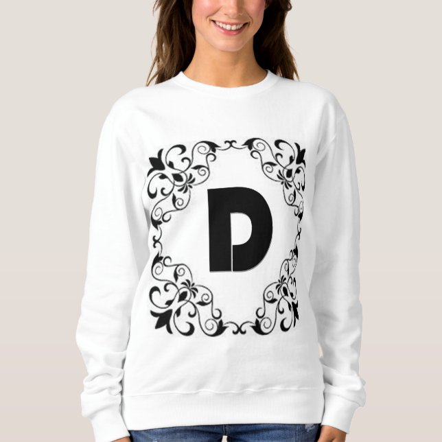 Liebe Buchstaben "D" Sweatshirt (Vorderseite)