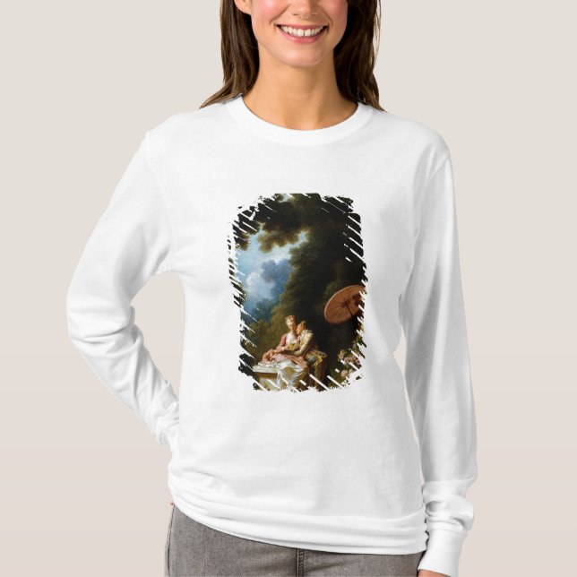 Liebe-Buchstaben durch Jean Honore Fragonard T-Shirt (Vorderseite)