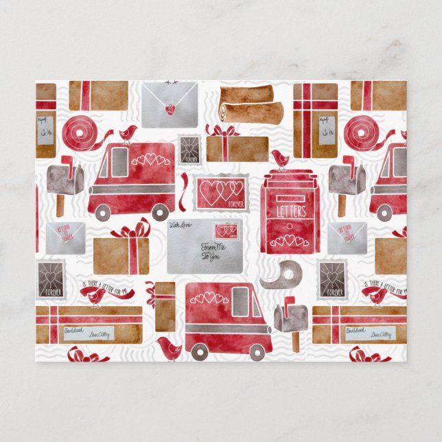 Liebe Buchstaben Postkarte (Vorderseite)